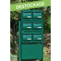 Pack 6 Boites aux lettres + Boite à colis + Pieds platines