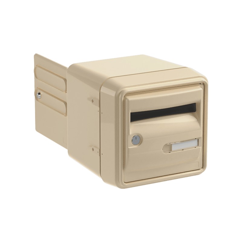 Boite aux lettres Corail B1 Beige 2 portes ouvert