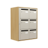 Collective intérieur Tendance 380 Acier & bois B6  Blanc Perle Chêne sorano