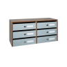 Collective intérieur Compact 250 Acier & Bois B6 Aluminium blanc