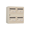Bloc collectif de boite aux lettres 4 alvéoles · Corail · B4 Beige ivoire · RAL 1015