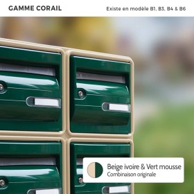Bloc de 8 boites aux lettres collectives - 2 blocs de 4 - avec pieds