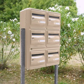 Ensemble de 6 boites aux lettres pour extérieur - B6 CORAIL Collectif