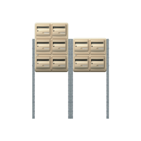 Bloc de 10 boîtes aux lettres collectives extérieures avec pied
